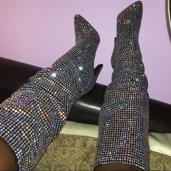 Steve Madden Crush rhinestone boots - Picture 2 of 2